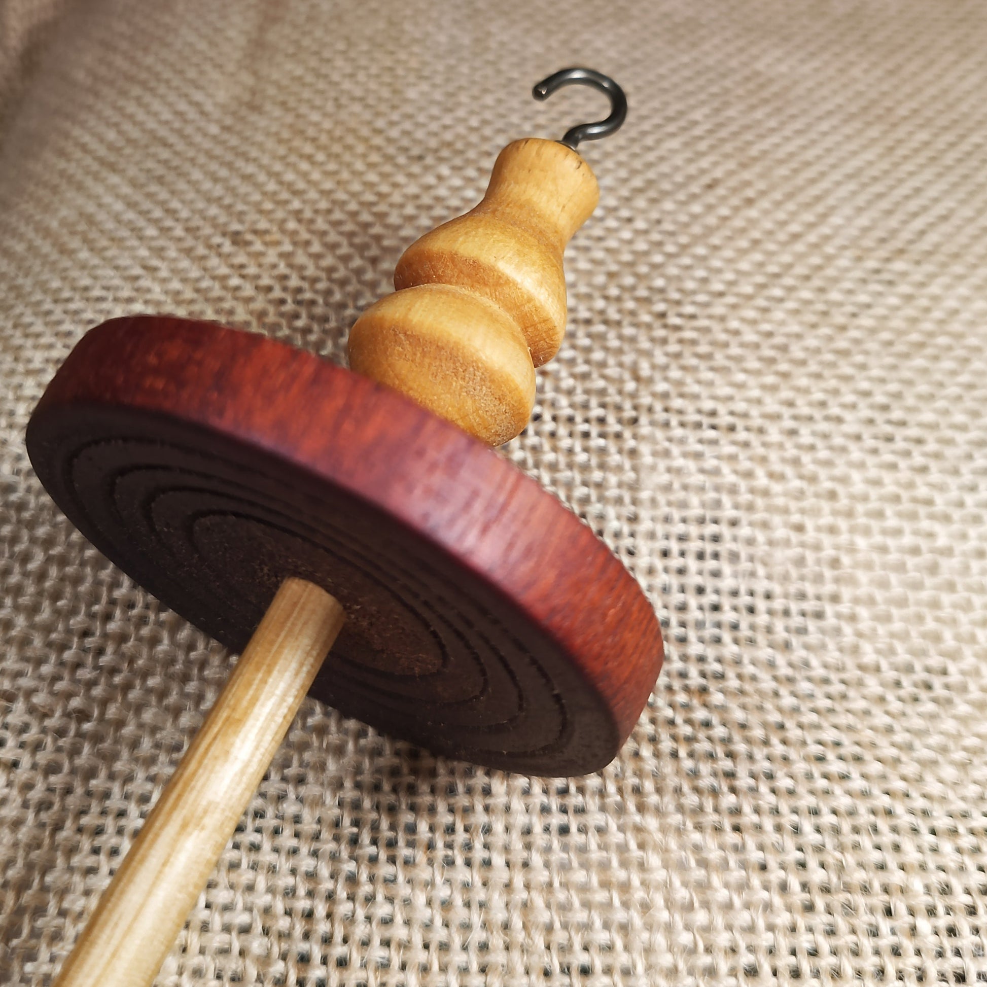 Top Whorl / Bottom Whorl Drop Spindle – Hand Turned Wooden Spinning Tool