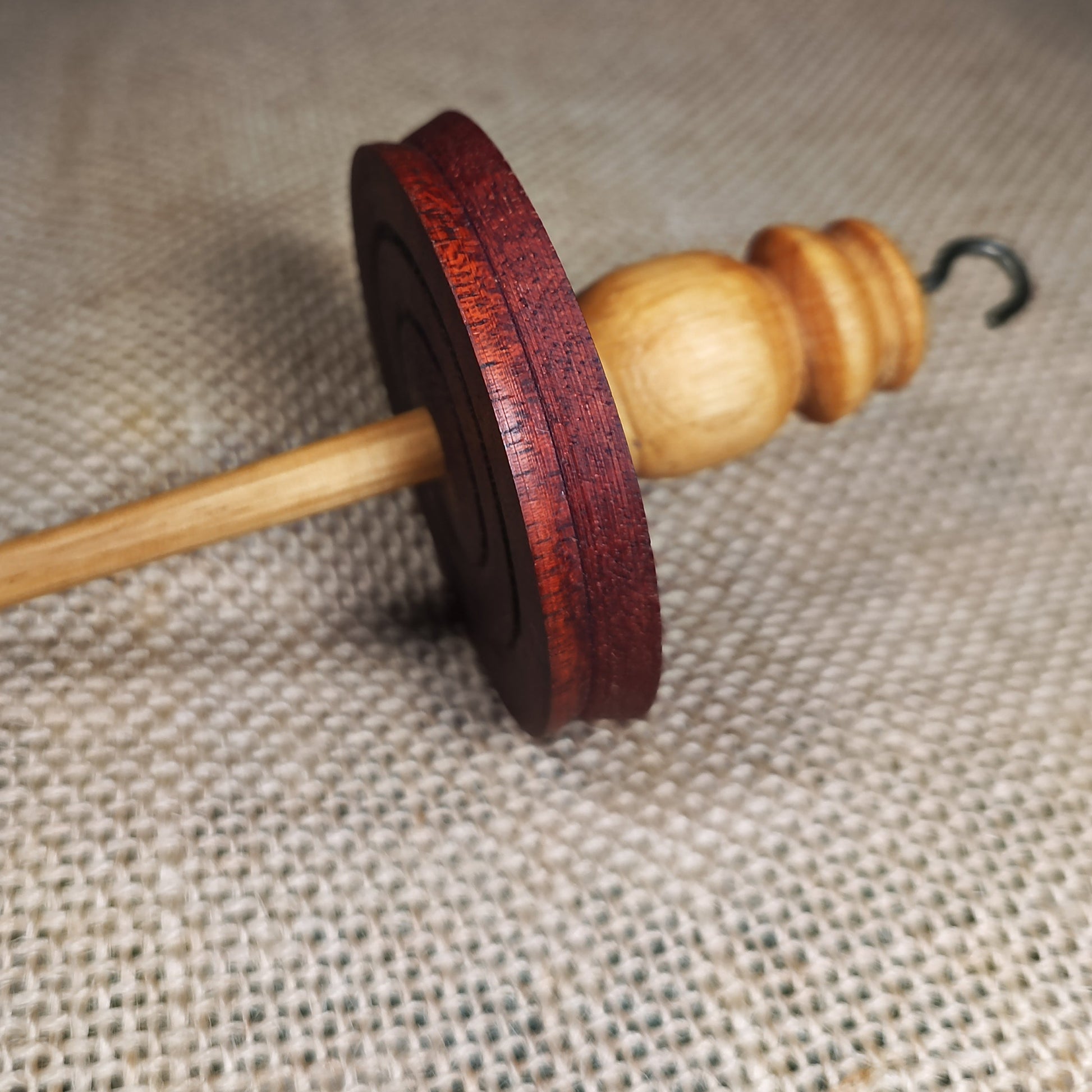 Top Whorl / Bottom Whorl Drop Spindle – Hand Turned Wooden Spinning Tool