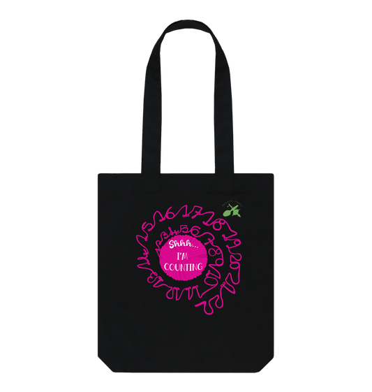 Black Shhh I'm Counting Tote Bag