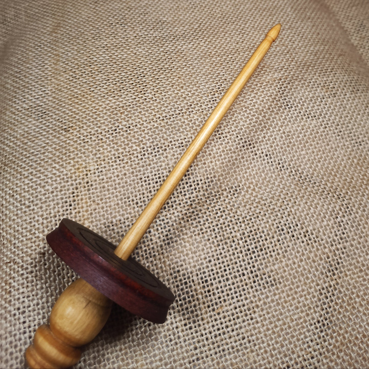 Top Whorl / Bottom Whorl Drop Spindle – Hand Turned Wooden Spinning Tool
